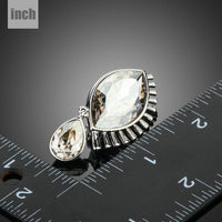 Eye design detail on Khaista crystal brooch