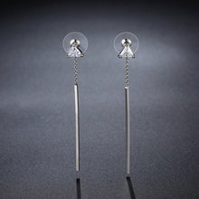 Load image into Gallery viewer, Line Triangle Drop Earrings -KPE0340 - KHAISTA Fashion Jewellery
