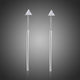 Line Triangle Crystal Drop Earrings