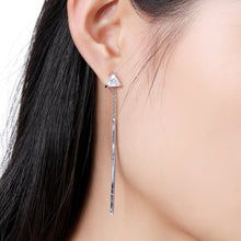 Load image into Gallery viewer, Line Triangle Drop Earrings -KPE0340 - KHAISTA Fashion Jewellery
