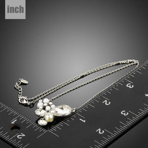 Long Chain Pearl Pendant Necklace KPN0197 - KHAISTA Fashion Jewellery