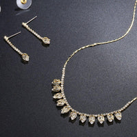 Side angle view of Khaista lotus rhinestone set