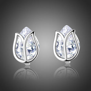 Lotus Stud Earrings -KPE0312 - KHAISTA Fashion Jewellery
