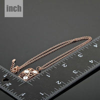 Pendant detail on KHAISTA love design Stellux Austrian crystal necklace
