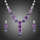 Luxury Cubic Zirconia Necklace and Drop Earrings Set