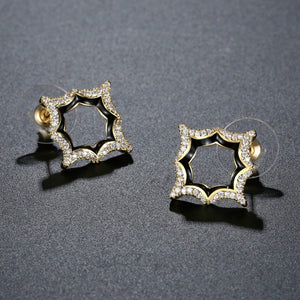 Luxury Geometric Stud Earrings -KPE0388 - KHAISTA Fashion Jewellery