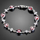 Maroon Cubic Zirconia Eye Shape Bracelet