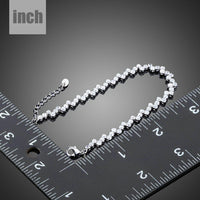 marquise cut CZ tennis bracelet detail view by KHAISTA