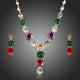 Marquise Cut Cubic Zirconia Necklace and Earrings Set
