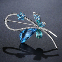Plant crystal detail on Khaista multicolour statement brooch