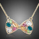 Multicolour Crystal Bow Knot Necklace