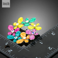 Butterfly detail on Khaista multicolour pin brooch