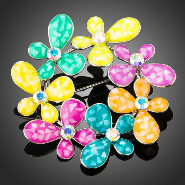 Khaista multicolour butterfly pin brooch on white background