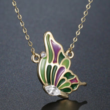 Load image into Gallery viewer, Multicolor Butterfly Necklace KPN0265 - KHAISTA Fashion Jewellery

