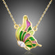 Multicolour Crystal Butterfly Necklace