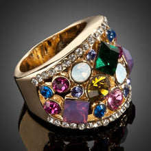 Load image into Gallery viewer, Multicolor Crystal Party Ring - KHAISTA Fashion Jewellery

