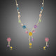 Multicolour Crystal Flower and Tree Branch Jewellery Set