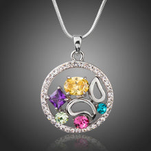 Load image into Gallery viewer, Multicolor Cubic Zirconia Pendant Necklace KPN0228 - KHAISTA Fashion Jewellery
