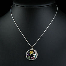 Load image into Gallery viewer, Multicolor Cubic Zirconia Pendant Necklace KPN0228 - KHAISTA Fashion Jewellery
