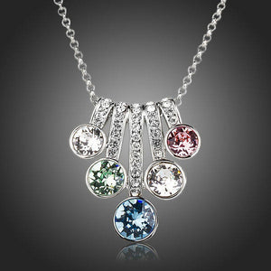 Multicolor Drop Necklace KPN0143 - KHAISTA Fashion Jewellery