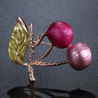 Apple tree colour detail on Khaista oil paint brooch