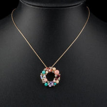 Load image into Gallery viewer, Multicolor Round Pendant Necklace - KHAISTA Fashion Jewellery

