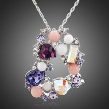 Load image into Gallery viewer, Multicolor Stellux Austrian Crystal Heart Necklace KPN0106 - KHAISTA Fashion Jewellery
