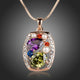 Multicolour Crystal Snake Chain Necklace