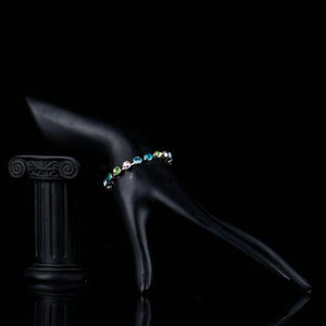 Multicolored Round Crystal Bracelet - KHAISTA Fashion Jewellery