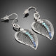 Multicolour Crystal Leaf Drop Earrings