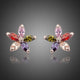 Multicolour Stellux Austrian Crystal Stud Earrings