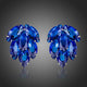 Ocean Blue Cubic Zirconia Stud Earrings