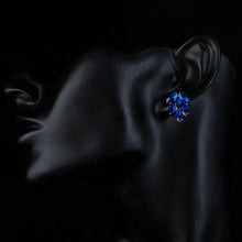 Load image into Gallery viewer, Ocean Blue Cubic Zirconia Stud Earrings - KHAISTA Fashion Jewellery
