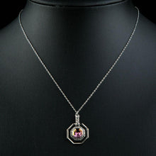 Load image into Gallery viewer, Octagon Crystal Necklace -KJN0188 - KHAISTA
