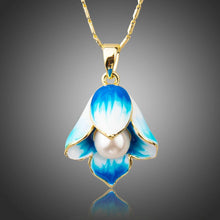 Load image into Gallery viewer, Oil Painting Pearl Flower Necklace KPN0205 - KHAISTA Fashion Jewellery
