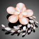 Opal Flower Brooch Pin for Women