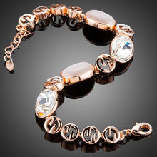 Load image into Gallery viewer, Opal Lobster Clasp Crystal Bracelet - KHAISTA Fashion Jewellery

