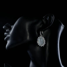 Load image into Gallery viewer, Opal with Cubic Zirconia Drop Earrings - KHAISTA Fashion Jewellery
