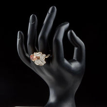 Load image into Gallery viewer, Orange Flower Ring for Women - KHAISTA Fashion Jewellery
