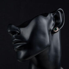 Load image into Gallery viewer, Oval Cubic Zirconia Ellipse Stud Earrings -KPE0074 - KHAISTA Fashion Jewellery
