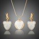 Panther Head Stellux Clip Earrings and Pendant Necklace Set