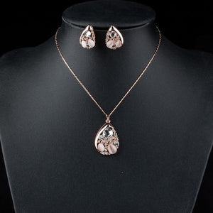 Party Crystal Necklace and Earrings Set - KHAISTA Fashion Jewellery