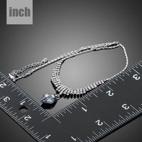 Pendant detail on KHAISTA party wear waterdrop crystal pendant necklace