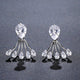 Crystal Paw Design Drop Earrings