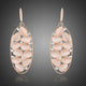 Peach Crystal Oval Drop Earrings