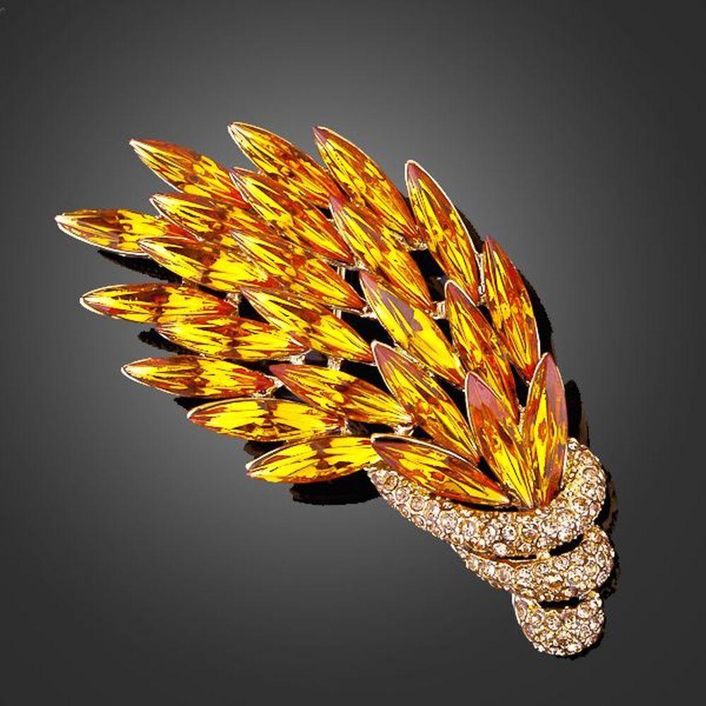 Peacock Feathers Pin Brooch - KHAISTA Fashion Jewellery