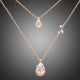 Clear Pear Cut Cubic Zirconia Necklace