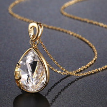 Load image into Gallery viewer, Pear Cut Long Chain Pendant Necklace KPN0241 - KHAISTA Fashion Jewellery
