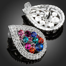 Load image into Gallery viewer, Pear Shaped Cubic Zirconia Stud Earrings - KHAISTA Fashion Jewellery
