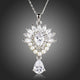 Pearl and Clear Waterdrop CZ Necklace